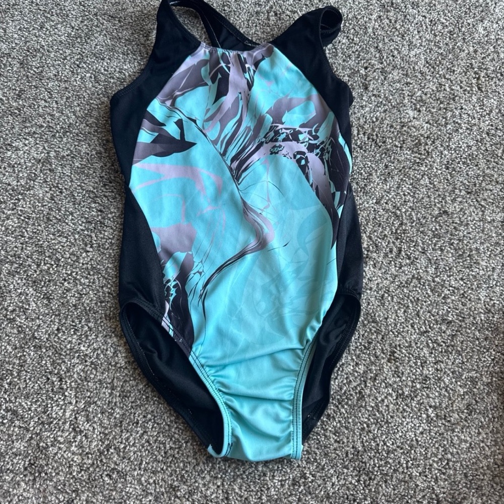 Simone Gk leotard adult xs- Black and Blue